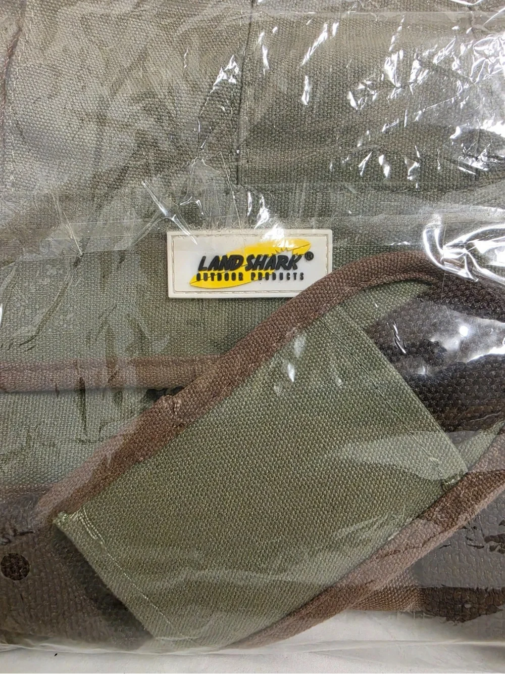 Land Shark Outdoor Products Canvas 6-Pack Carrier Bag Olive Green Brown NWT
